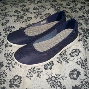 New CROCS Reviva Comfort Slip On Fabric Flats Shoes, Women's 8